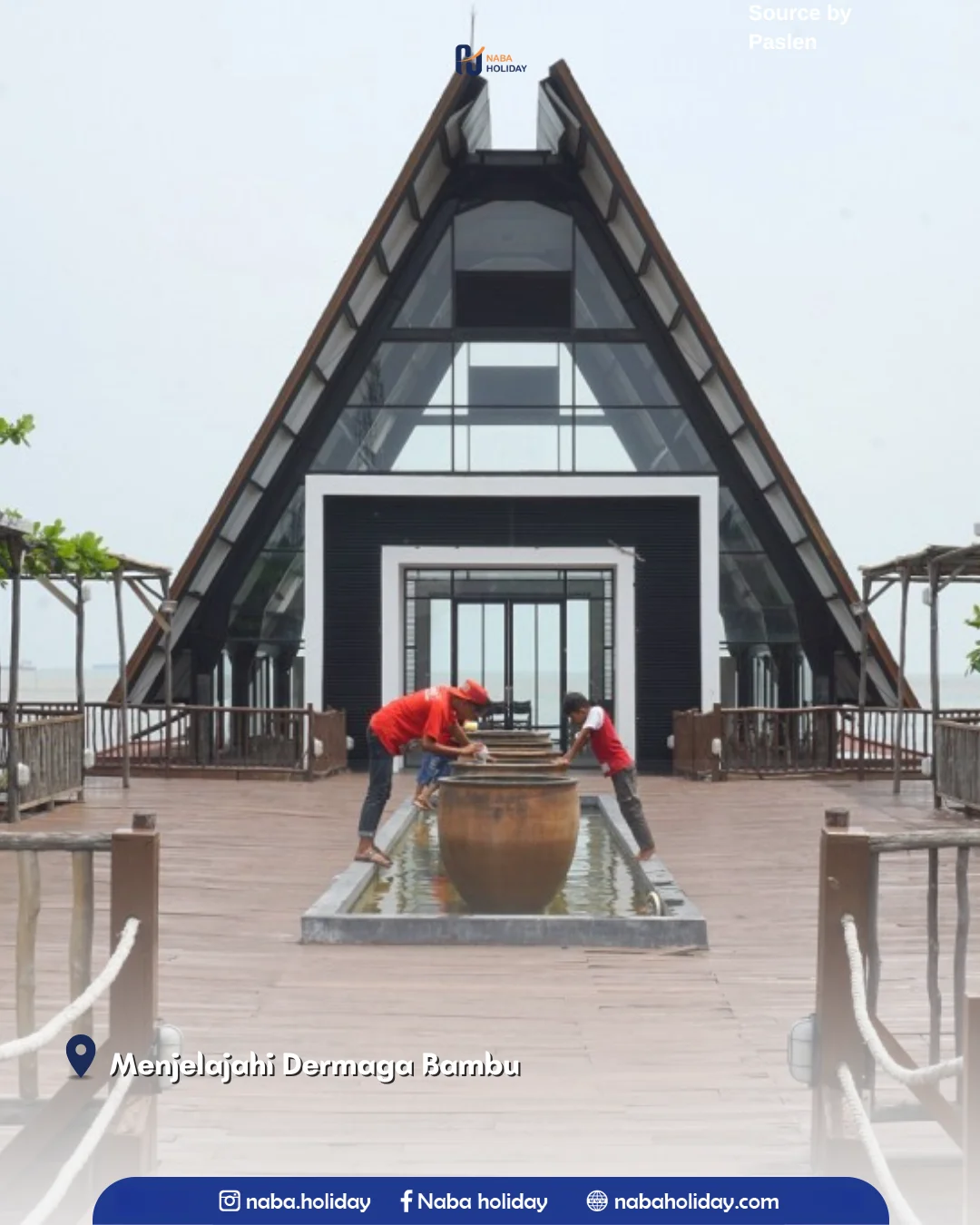 Menjelajahi Dermaga Bambu waterland cirebon