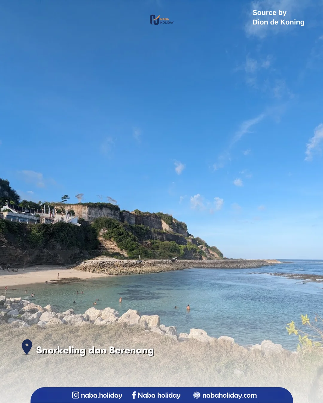 Snorkeling dan Berenang Pantai Melasti