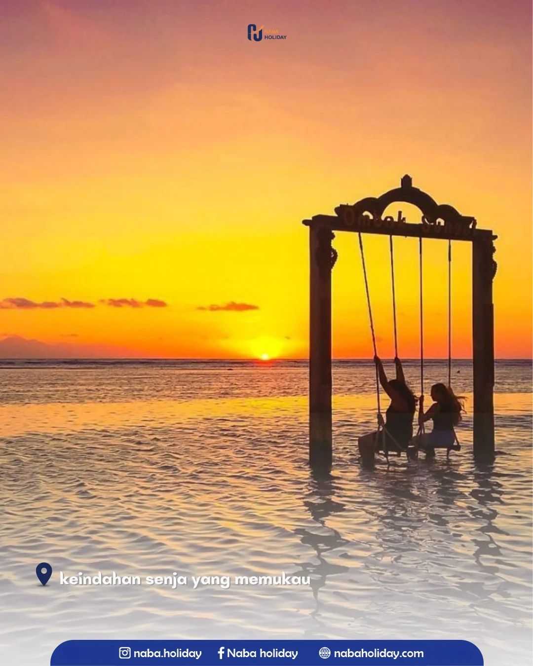 keindahan senja yang memukau Pantai Pandawa