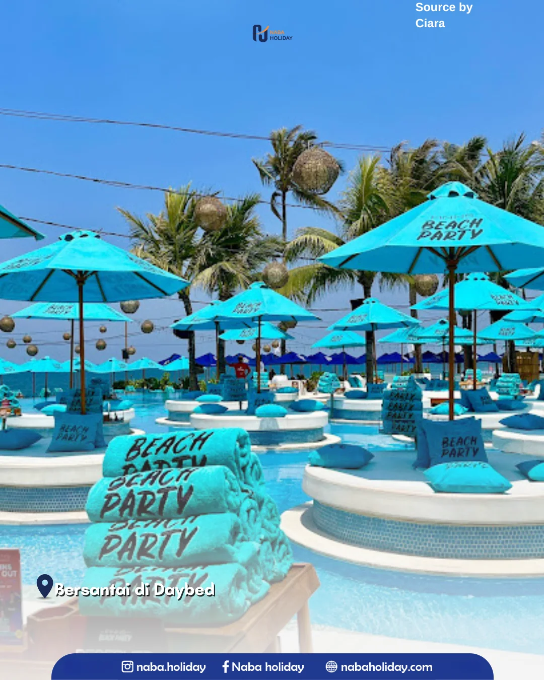 Bersantai di Daybed finns beach club bali