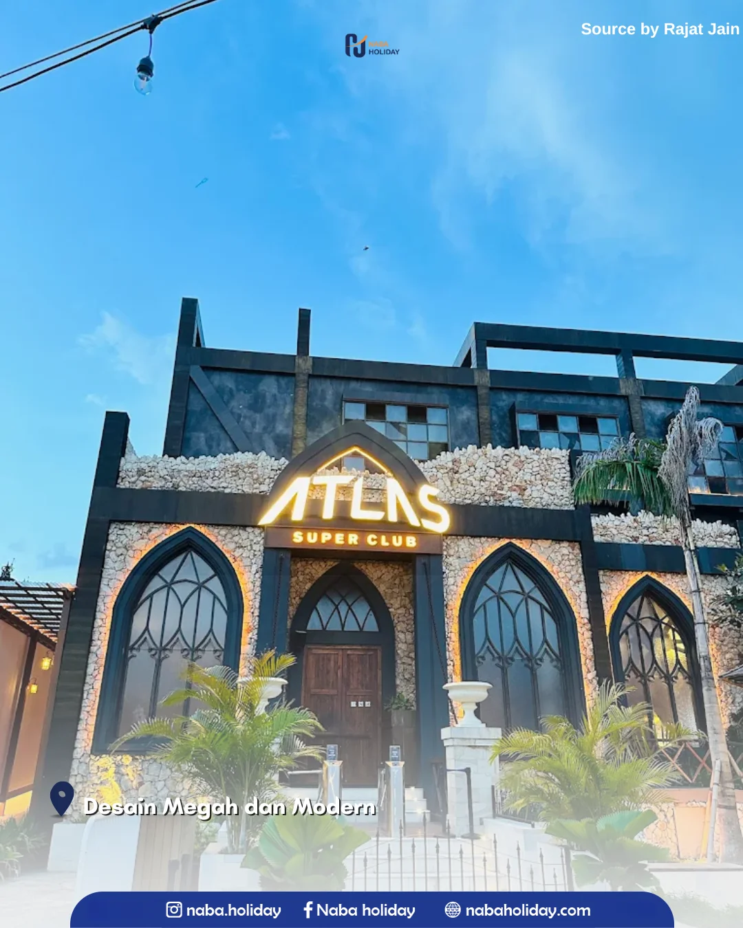 Desain Megah dan Modern Atlas beach club bali