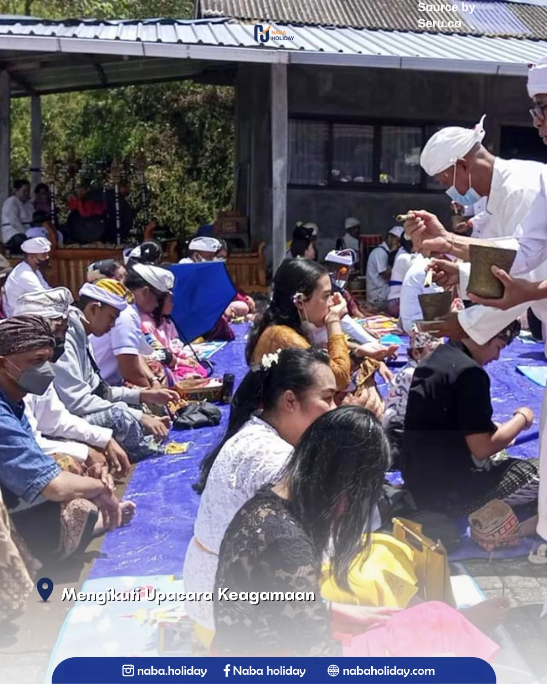 Mengikuti Upacara Keagamaan pura luhur giri arjuno