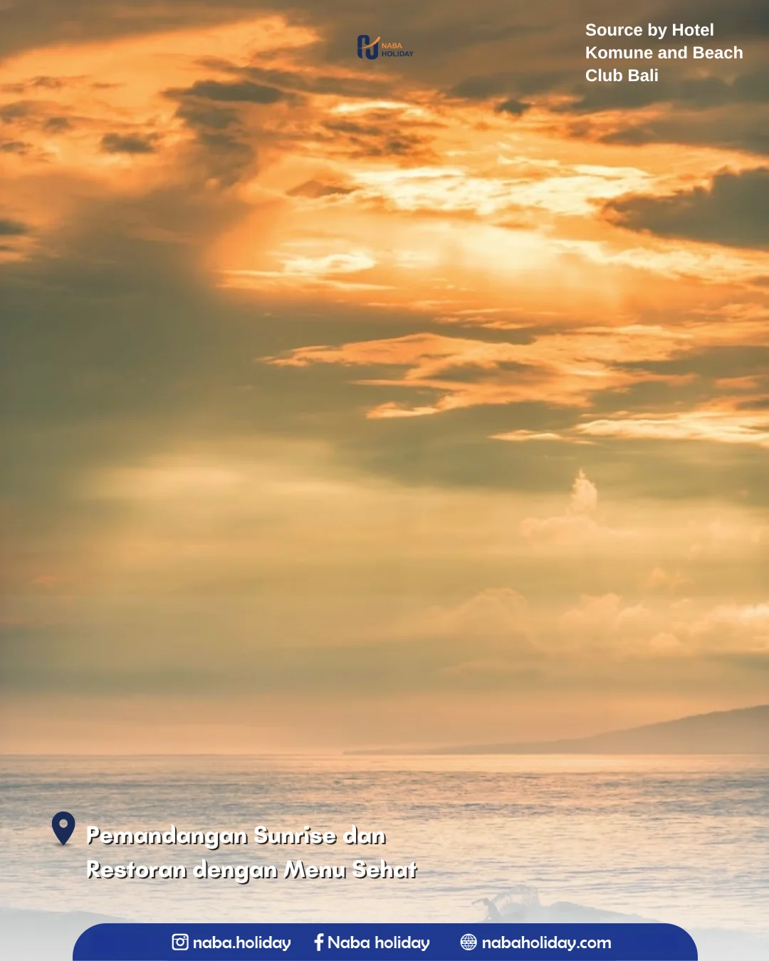 Pemandangan Sunrise dan Restoran dengan Menu Sehat dan Organik