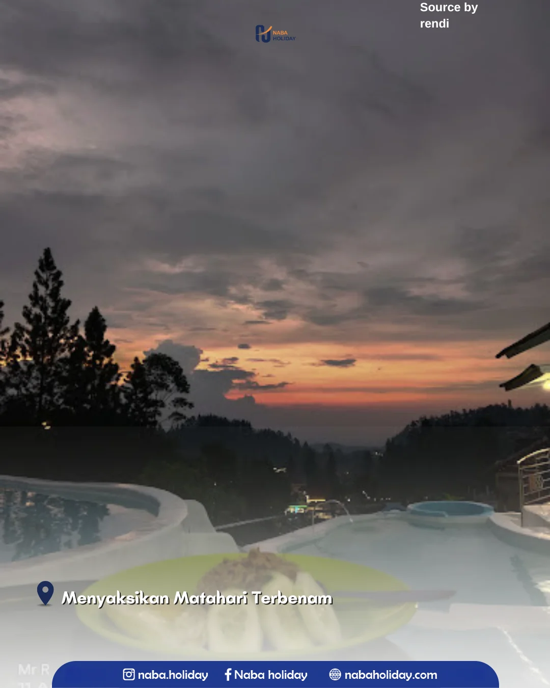 Menyaksikan Matahari Terbenam onsen guci